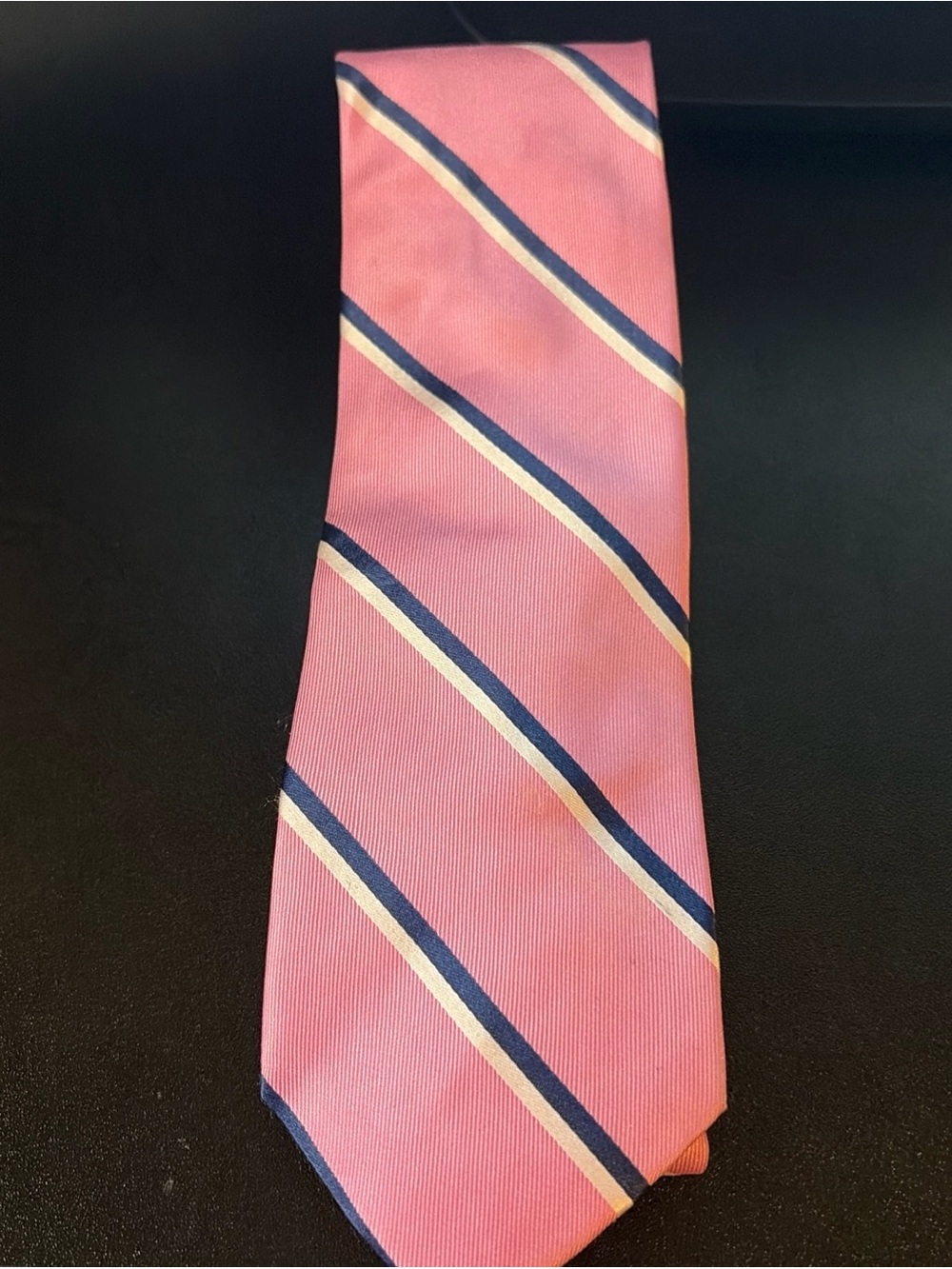 Club Room Mens Formal Necktie Pink Navy Striped Neck Tie